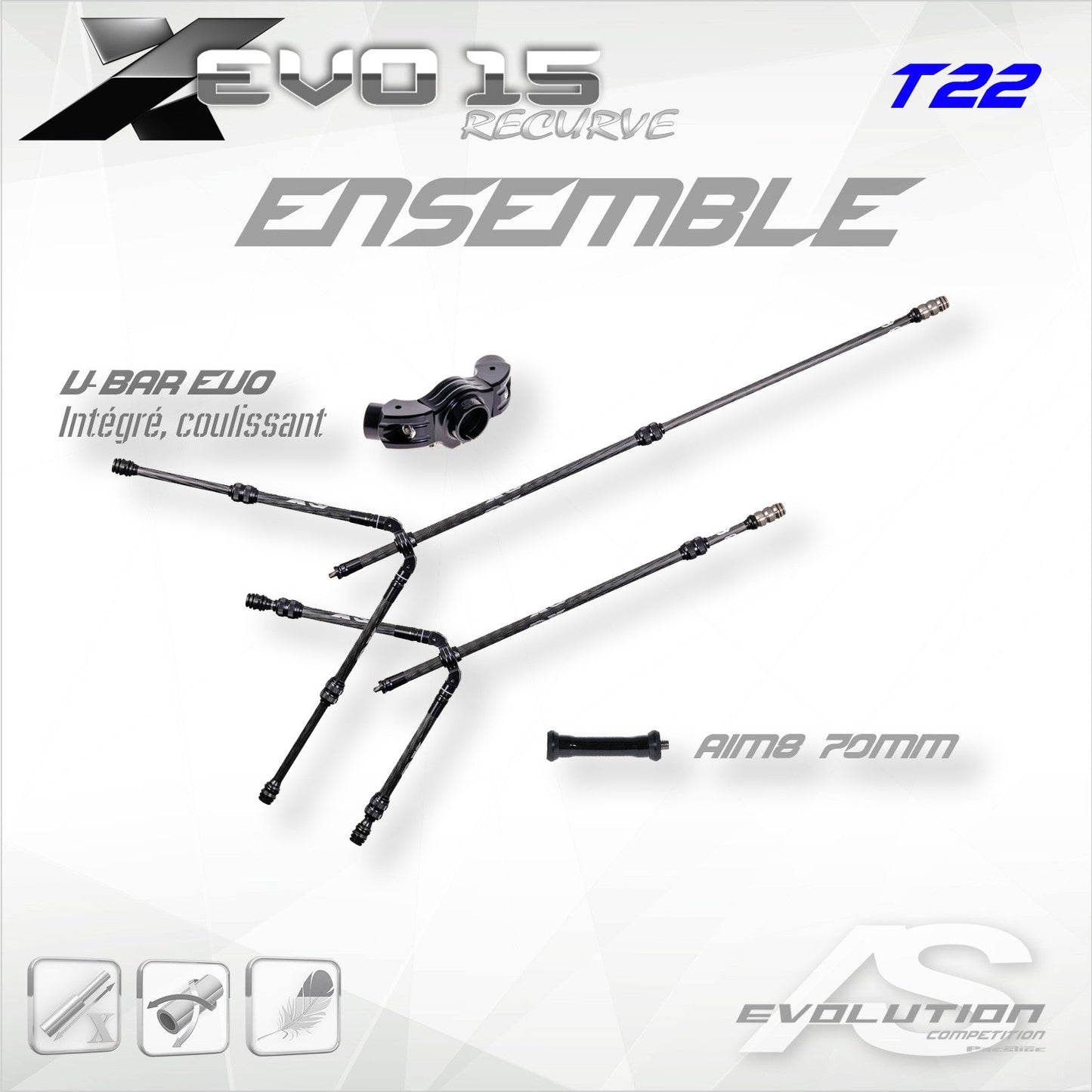 Arc Systeme Telescopic KIT X EVO 15 Recurve T22
