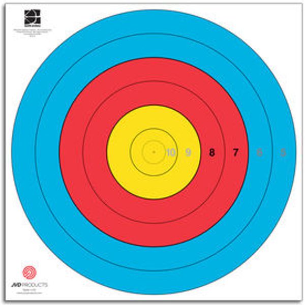 JVD 80cm CENTRE 6-RING (10-5 zone) FITA Target Face