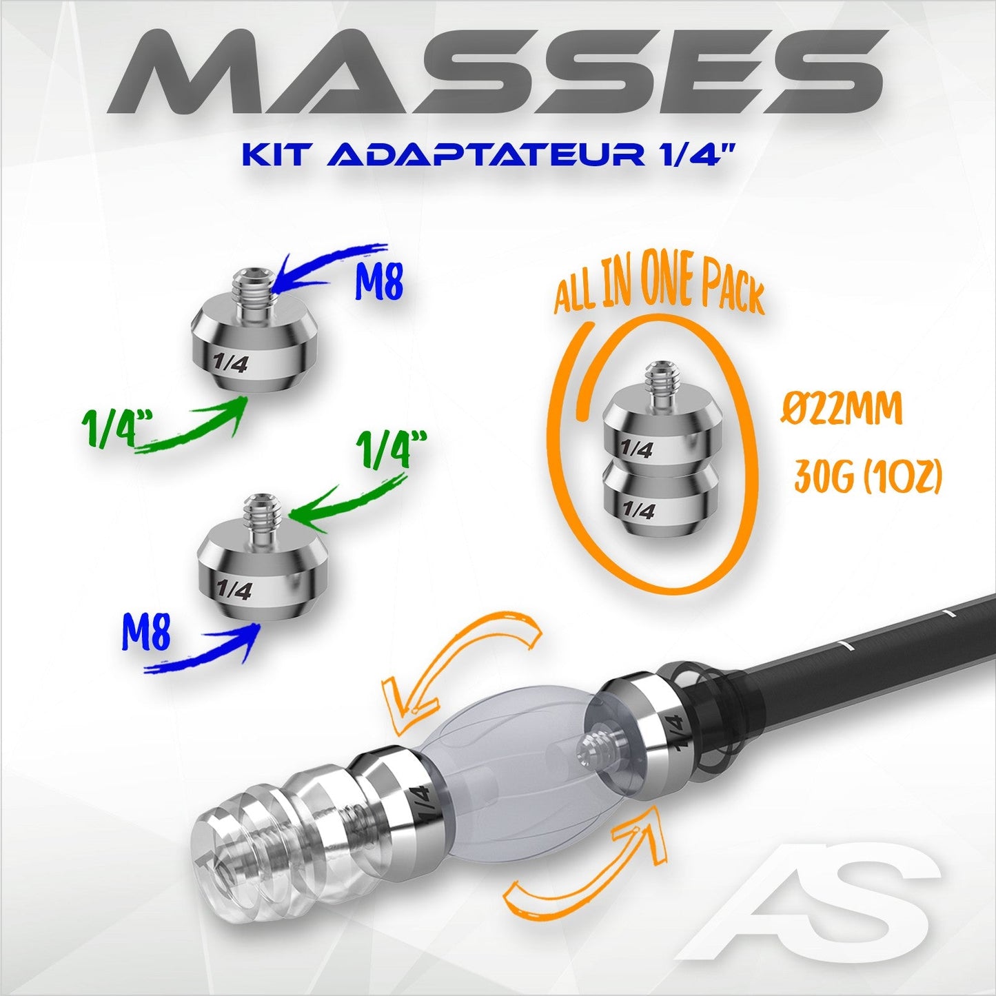 Arc Systeme Pulse KIT ADAPTER 1/4in 60