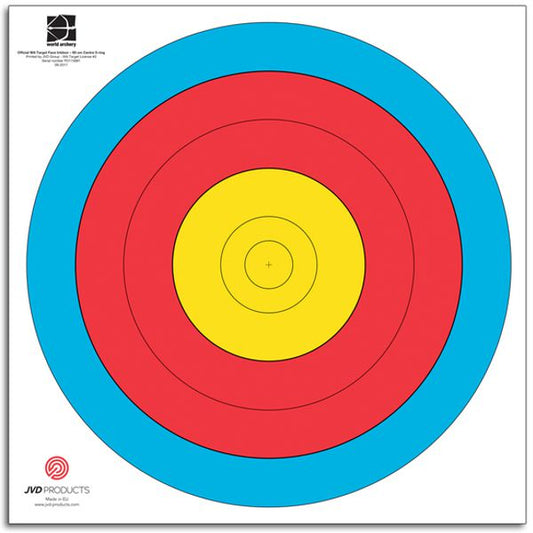 JVD 60cm Centre (10-6 zone) FITA INDOOR Target Face (pack/250)